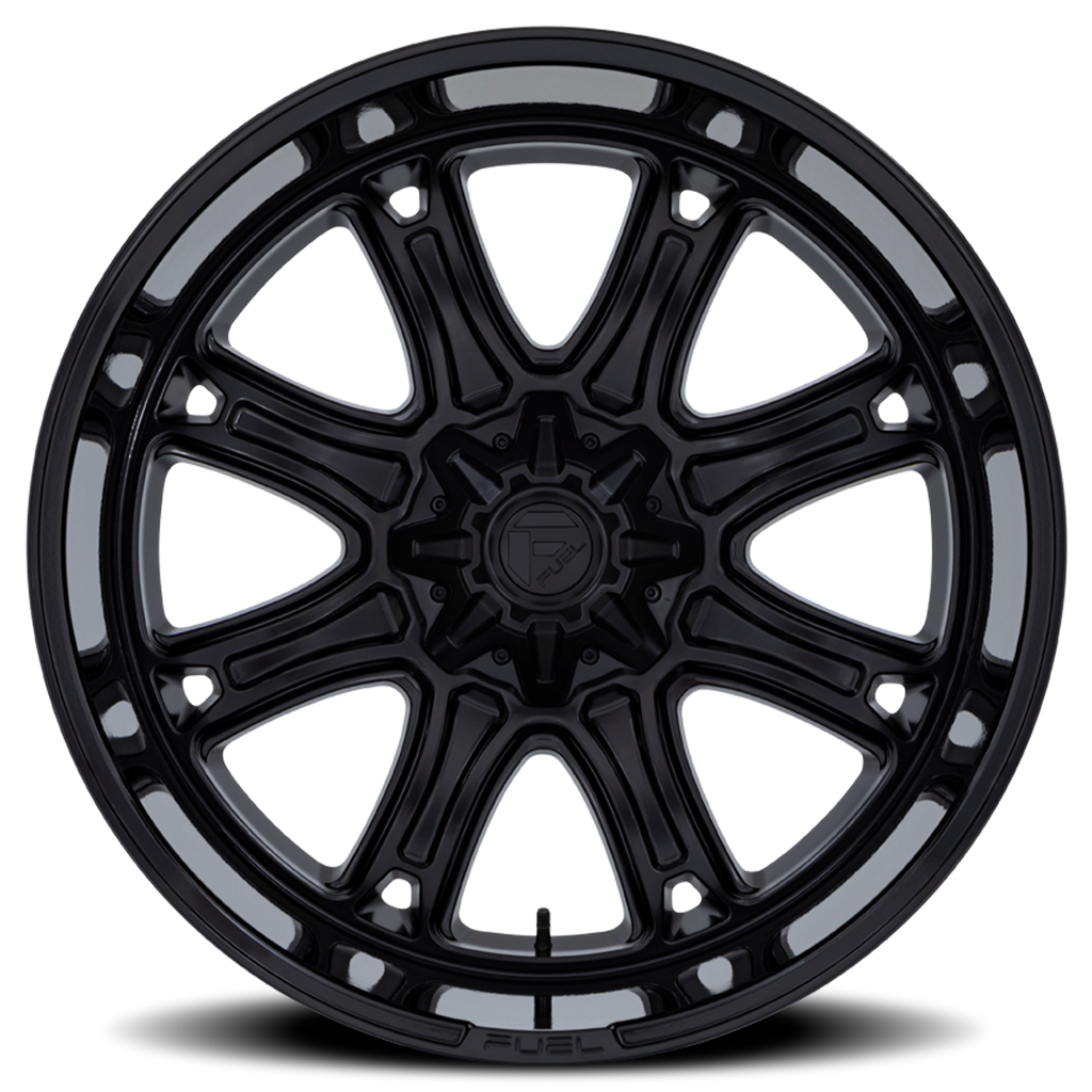Aluminum Wheels 24X12 Darkstar FC853MB Matte Black/Gloss Black Lip Fuel Off Road Wheels