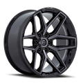 Aluminum Wheels 20X9 Flux 6 FC854BT Gloss Black Brushed Gray Tint Fuel Off Road Wheels