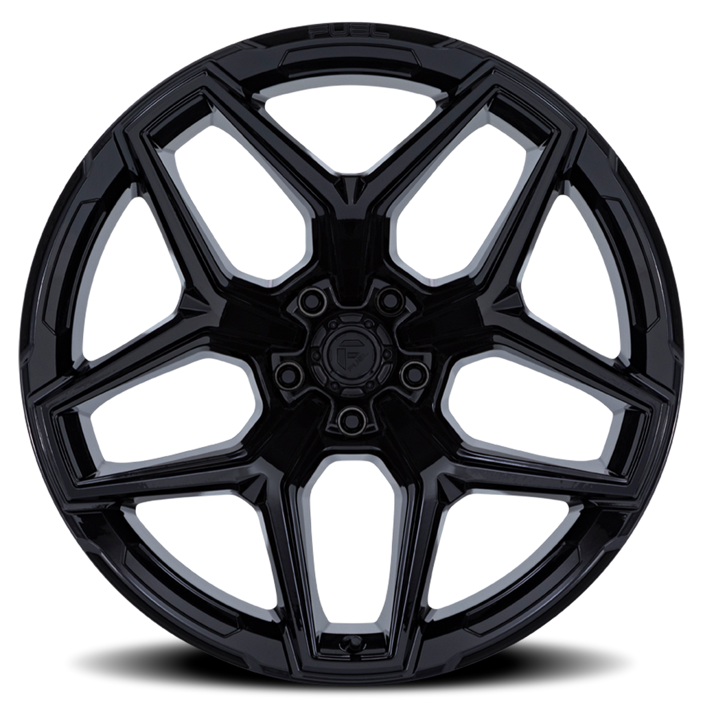 Aluminum Wheels 20X9 Flux 6 FC854BX Gloss Black Fuel Off Road Wheels