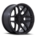 Aluminum Wheels 17X9 Flux 6 FC854MX Blackout Fuel Off Road Wheels