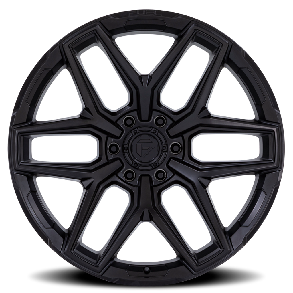 Aluminum Wheels 20X9 Flux 6 FC854MX Blackout Fuel Off Road Wheels