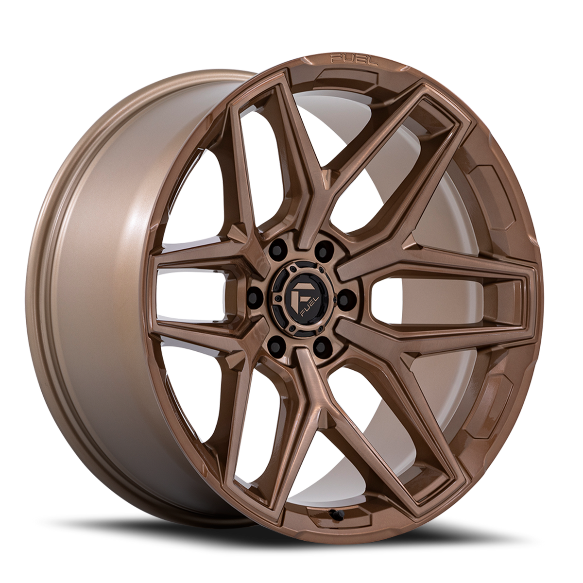 Aluminum Wheels 18X9 Flux 6 FC854ZR Platinum Bronze Fuel Off Road Wheels