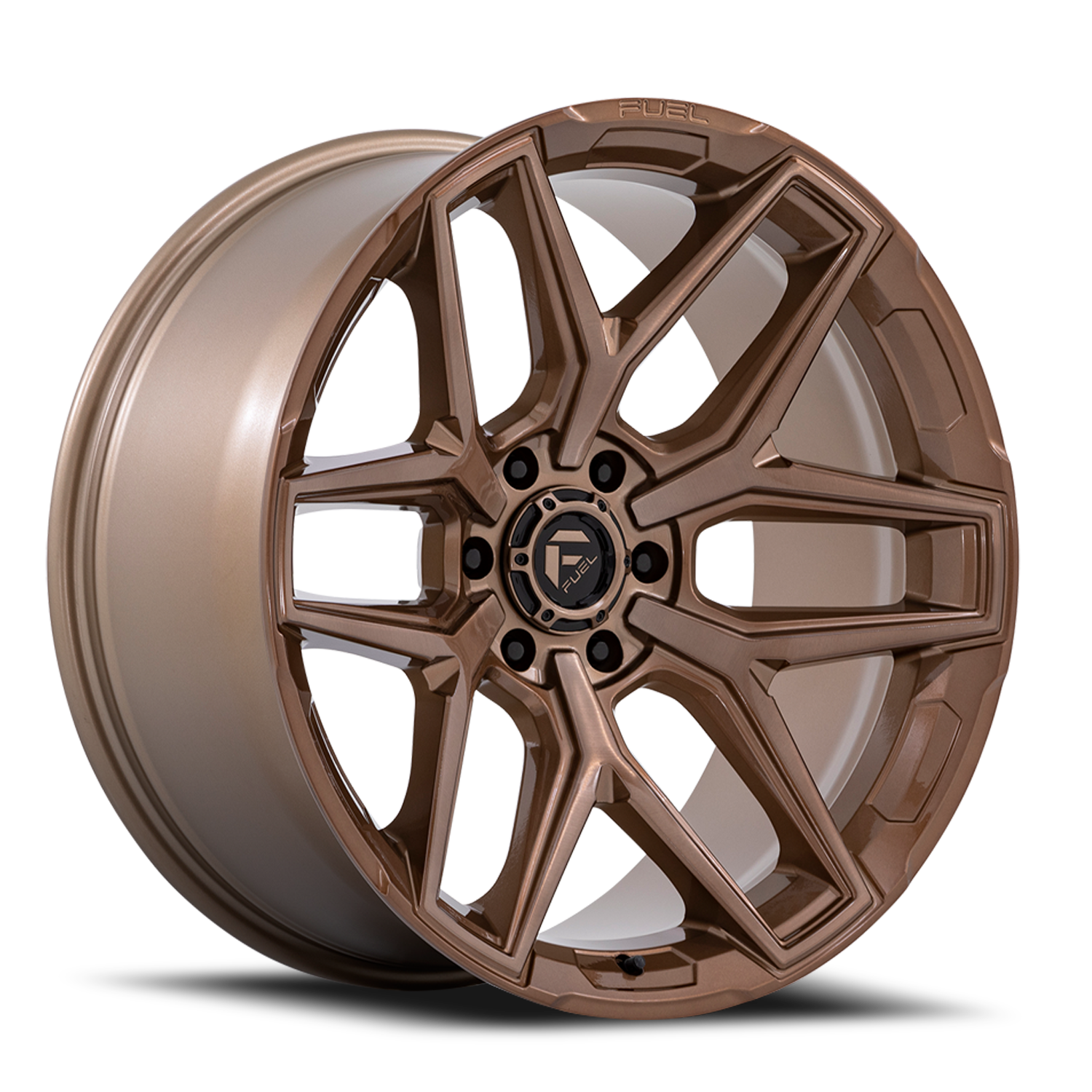 Aluminum Wheels 20X9 Flux 6 FC854ZR Platinum Bronze Fuel Off Road Wheels