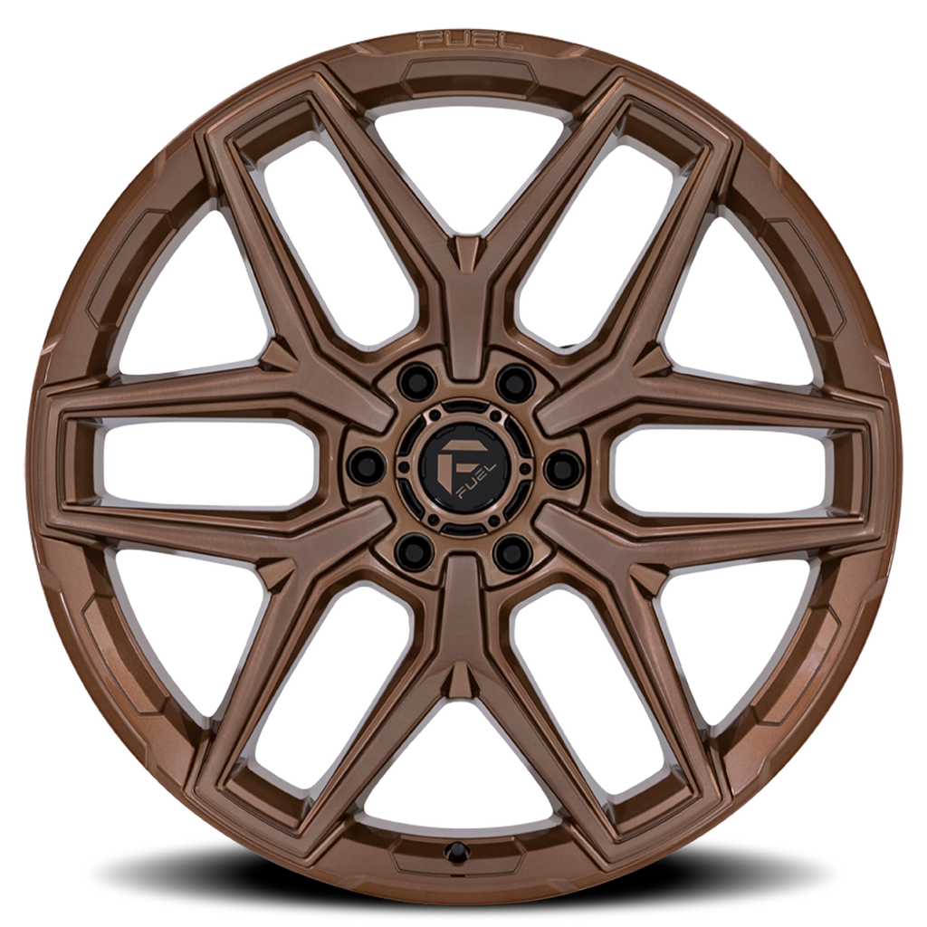 Aluminum Wheels 20X9 Flux 6 FC854ZR Platinum Bronze Fuel Off Road Wheels