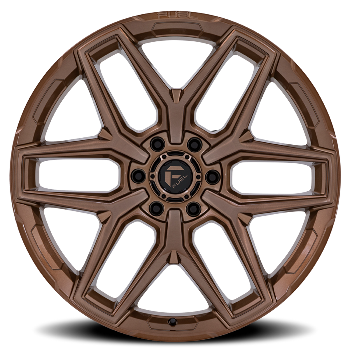 Aluminum Wheels 20X9 Flux 6 FC854ZR Platinum Bronze Fuel Off Road Wheels