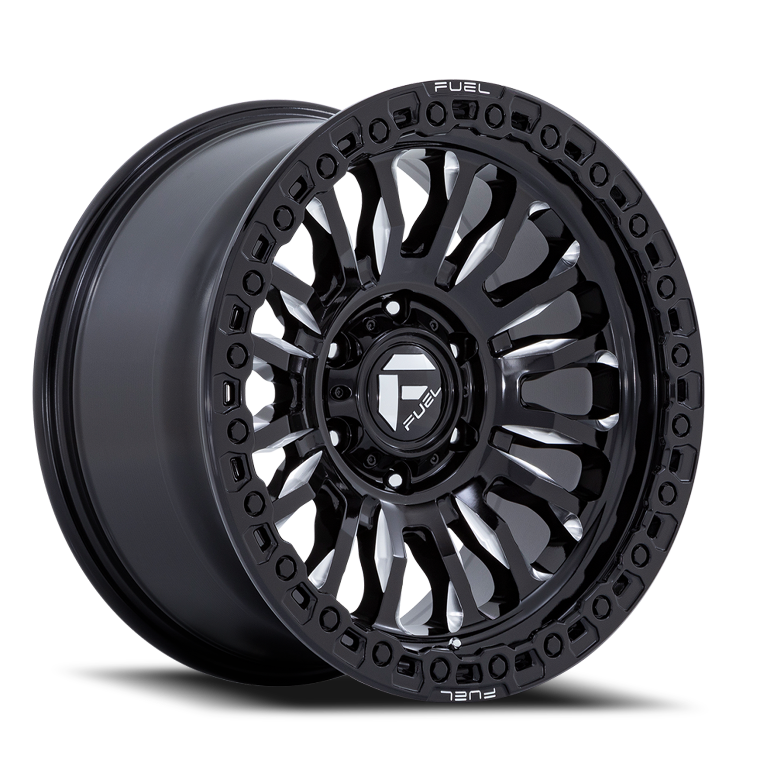 Aluminum Wheels 17X9 Rincon SBL FC857BE  Gloss Black Milled Fuel Off Road Wheels