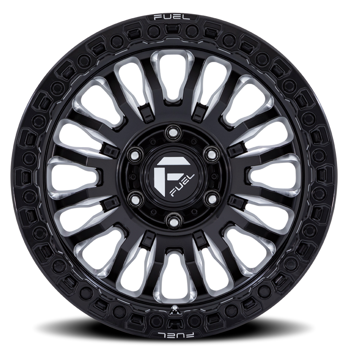 Aluminum Wheels 20X9 Rincon SBL FC857BE  Gloss Black Milled Fuel Off Road Wheels