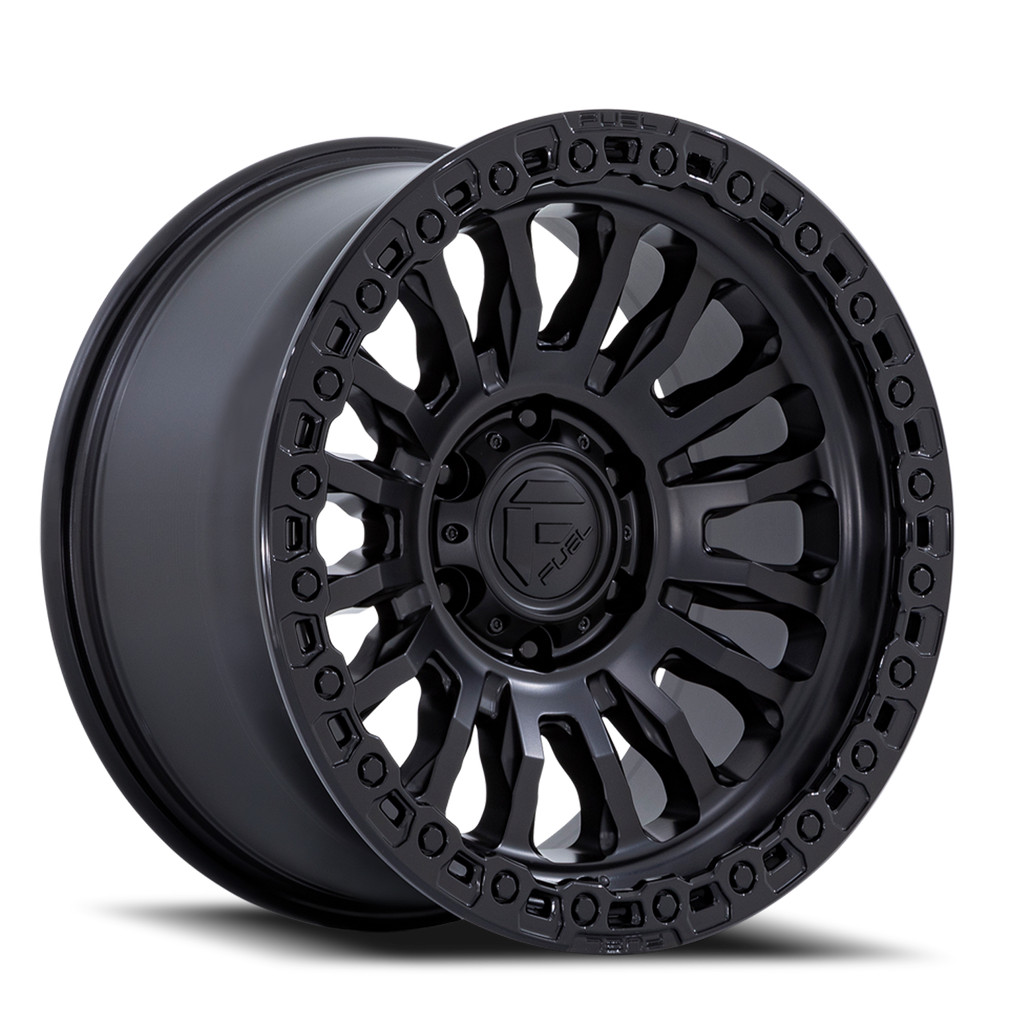 Aluminum Wheels 18X9 Rincon SBL FC857MB  Matte Black/Gloss Black Lip Fuel Off Road Wheels