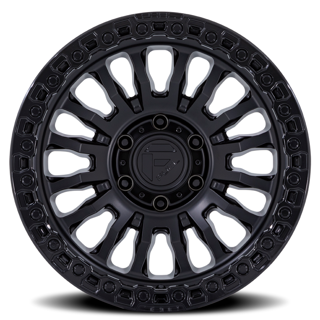 Aluminum Wheels 18X9 Rincon SBL FC857MB  Matte Black/Gloss Black Lip Fuel Off Road Wheels