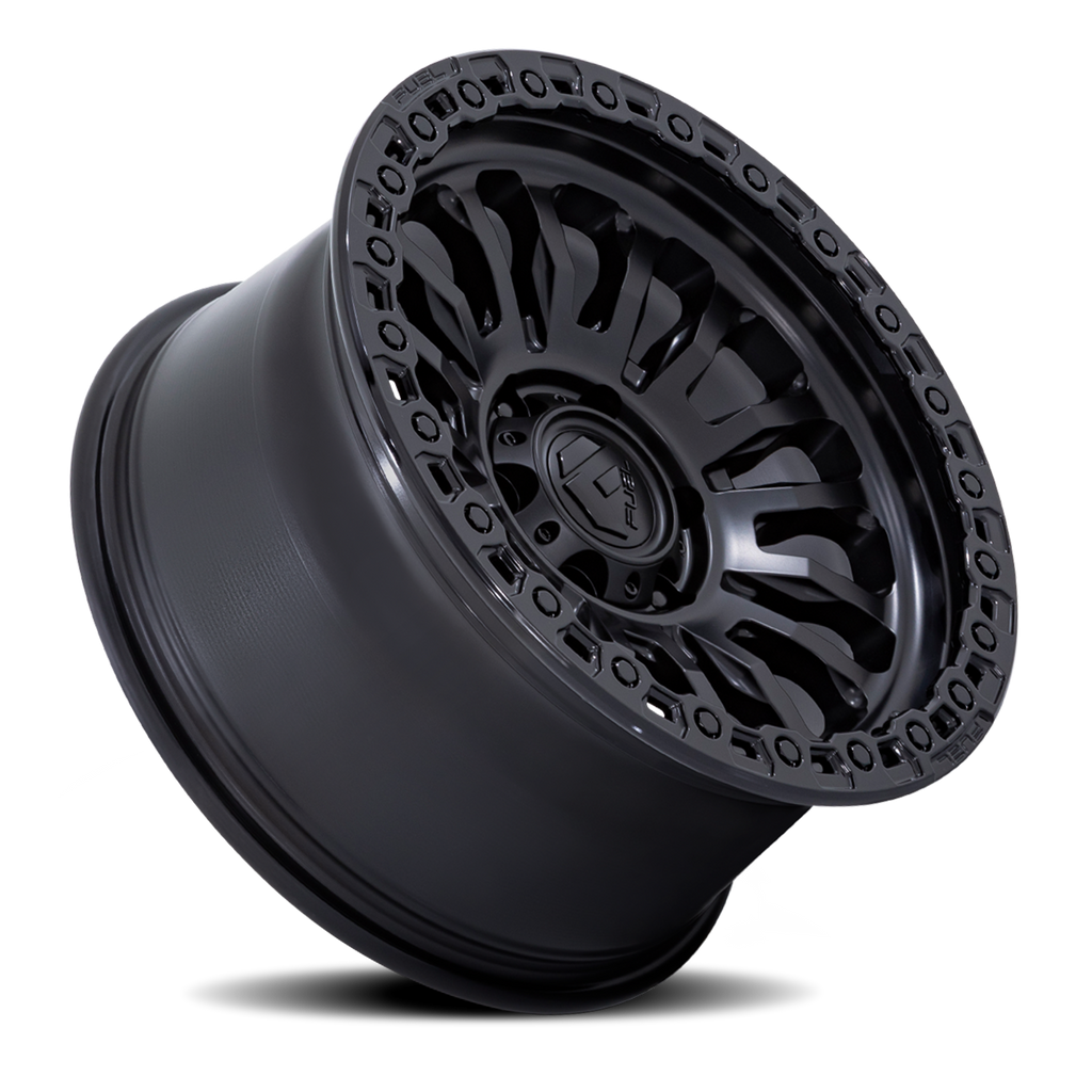 Aluminum Wheels 20X9 Rincon SBL FC857MB  Matte Black/Gloss Black Lip Fuel Off Road Wheels