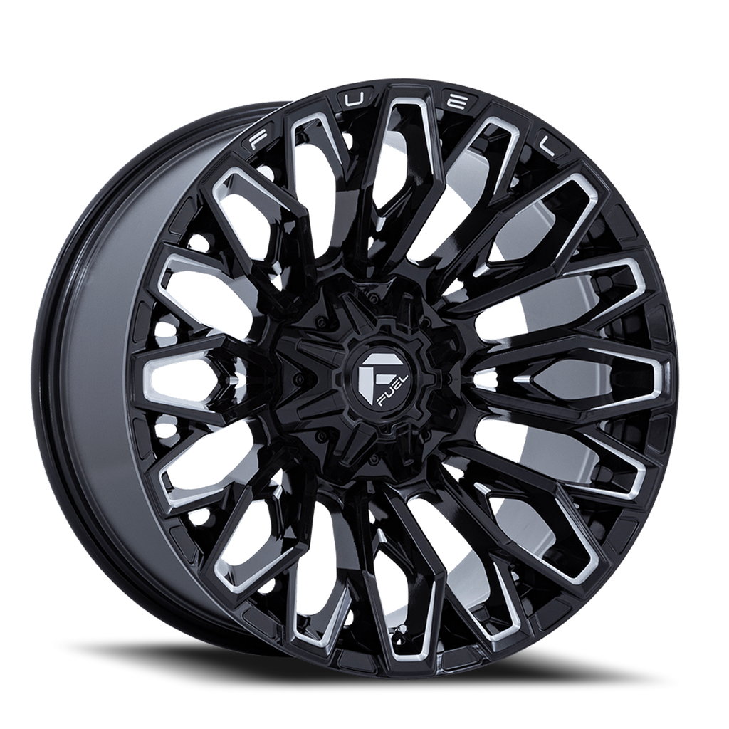 Aluminum Wheels 20X10 Strike FC865 BE Gloss Black/Milled Fuel Off Road Wheels