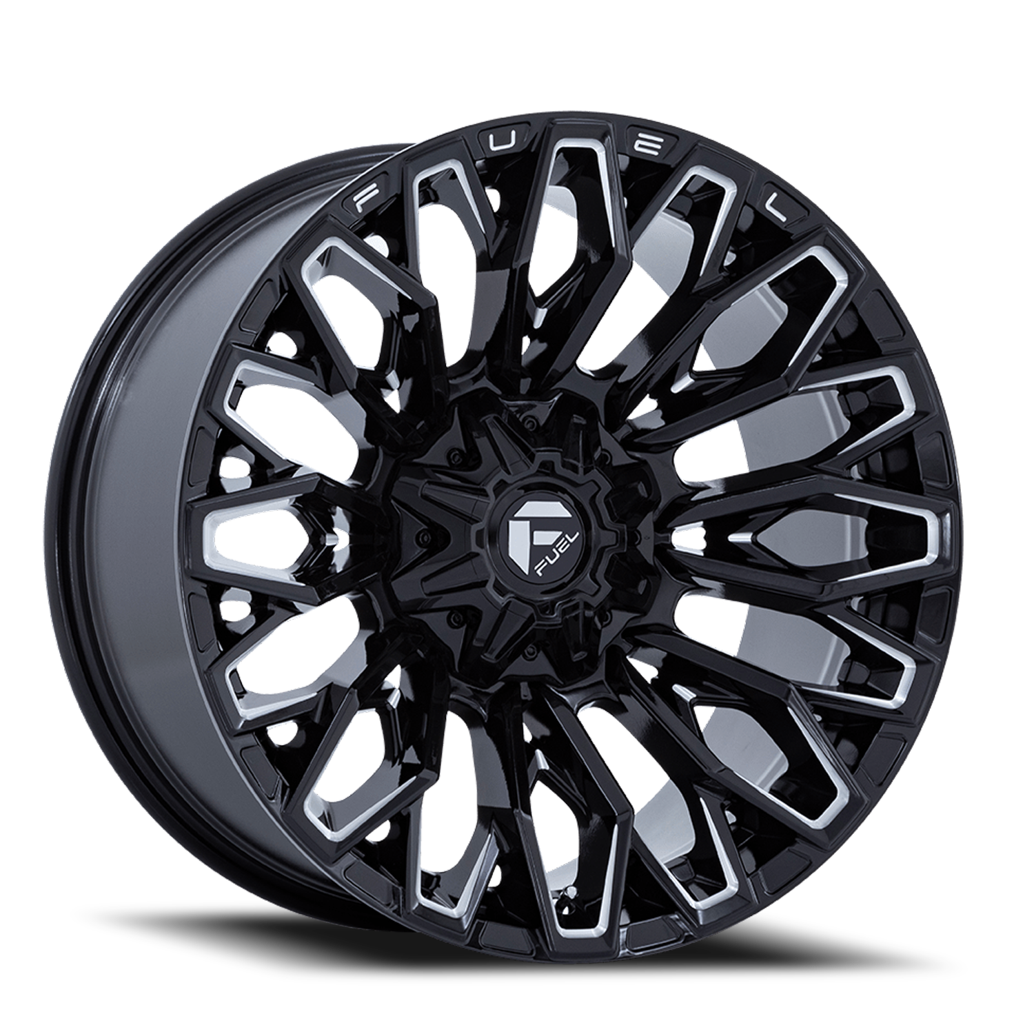 Aluminum Wheels 20X10 Strike FC865 BE Gloss Black/Milled Fuel Off Road Wheels