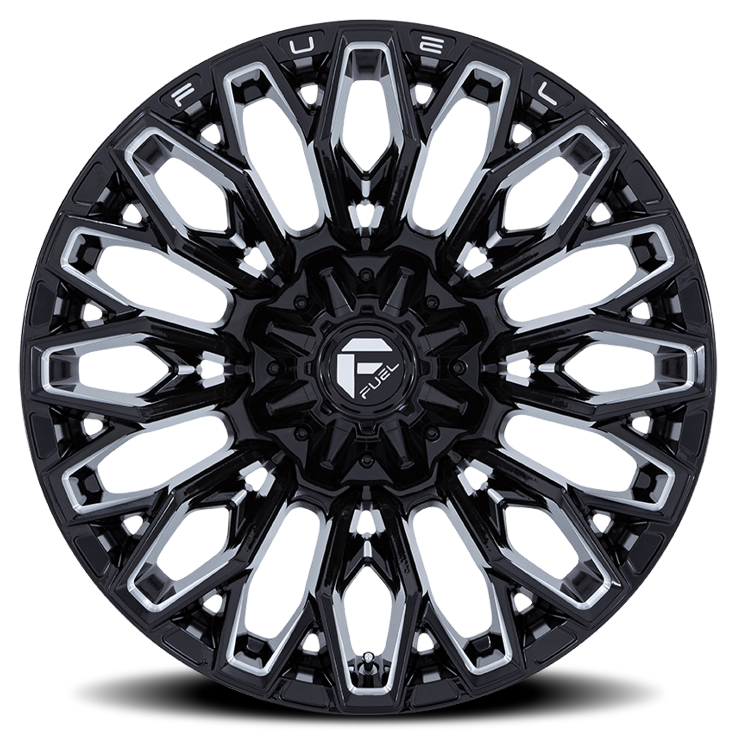 Aluminum Wheels 22X10 Strike FC865 BE Gloss Black/Milled Fuel Off Road Wheels