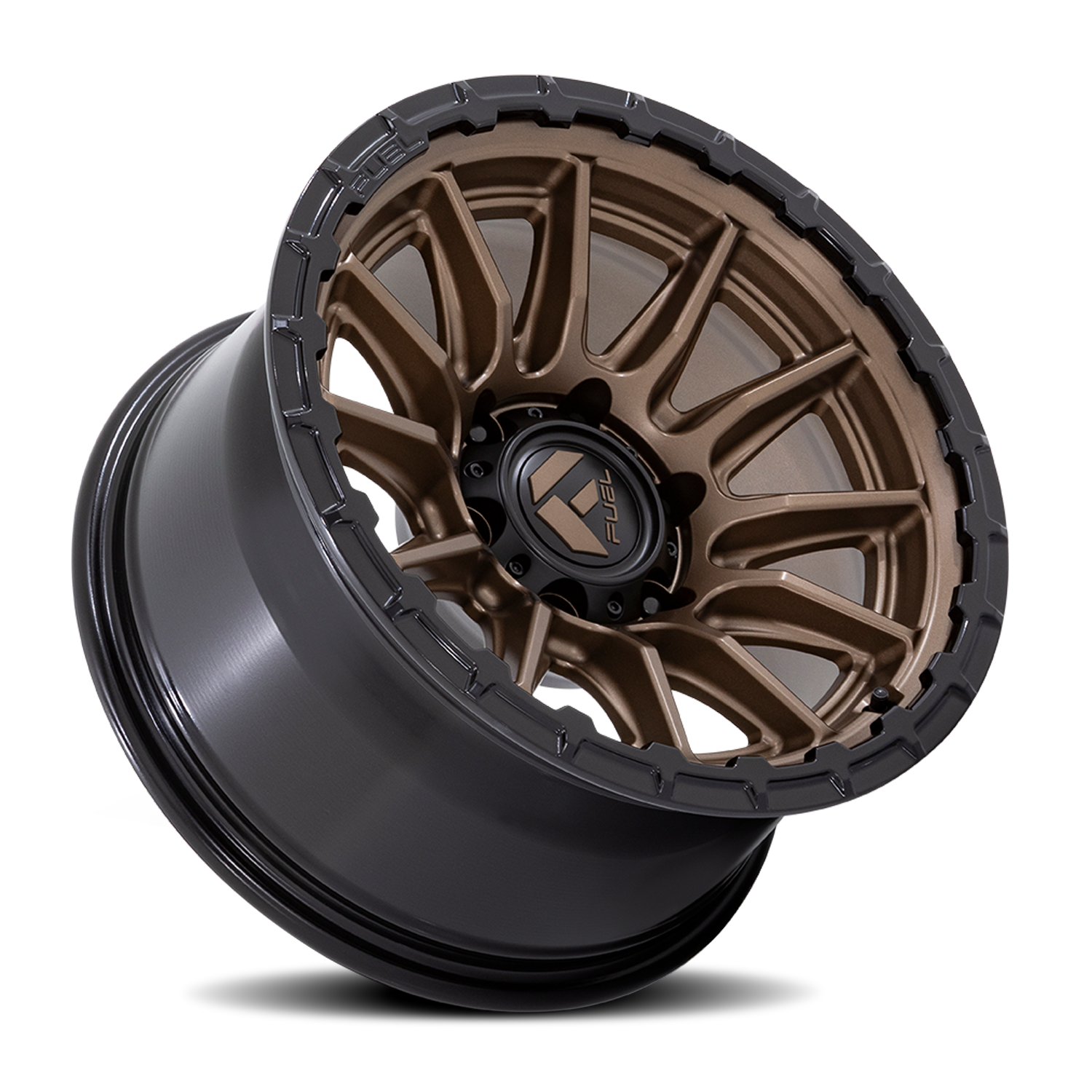 Aluminum Wheels 17X9 Piston FC866 ZB Matte Bronze/Gloss Black Lip Fuel Off Road Wheels