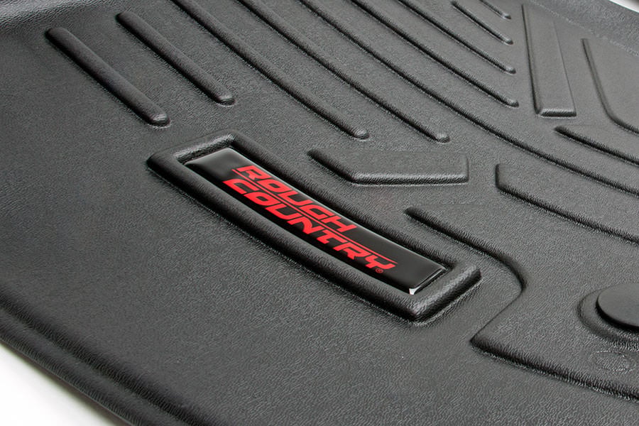 Floor Mats FR & RR Over Hump Ford F-150 (15-26)/F-150 Lightning (22-26)/Raptor (17-25) Rough Country
