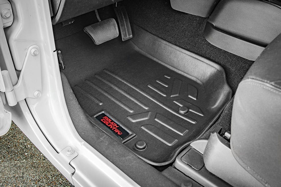 Floor Mats FR & RR 4 Door Jeep Wrangler Unlimited 2WD/4WD (2007-2013) Rough Country