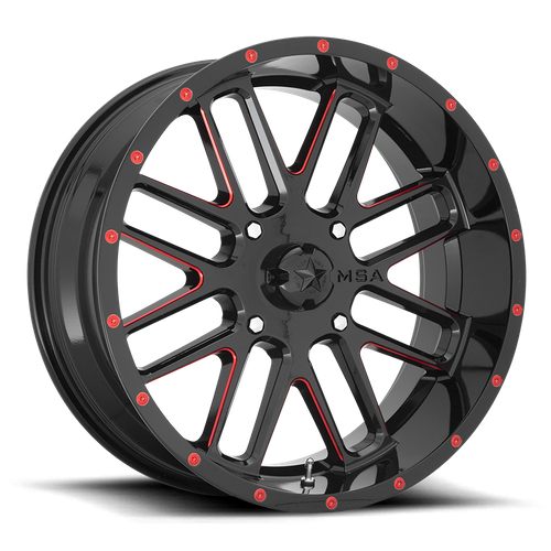 BANDIT UTV 22X7 4X137 G-BLK MILL RTCC 00