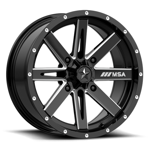 BOXER UTV 14X7 4X156 G-BLK MILL 10MM