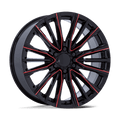 PR223 22X9 6X5.5 78 +28 G-BLK MILL-RED
