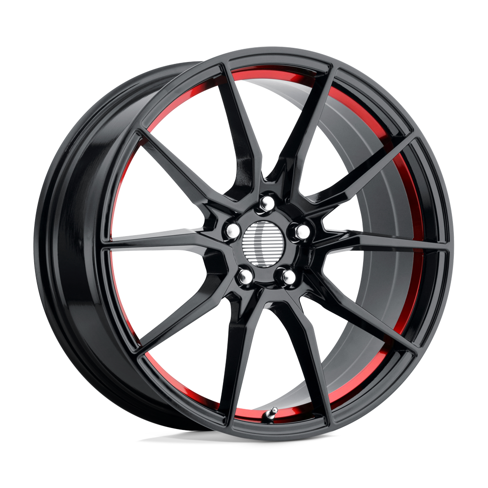 PR193RS 17X9 5X4.5 70.6 G-BLK RED-MCH 24