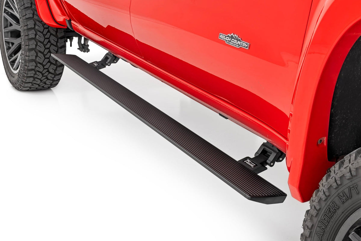 Power Running Boards Dual Electric Motor Double Cab Silverado/Sierra 1500/2500HD/3500HD 2WD/4WD Rough Country