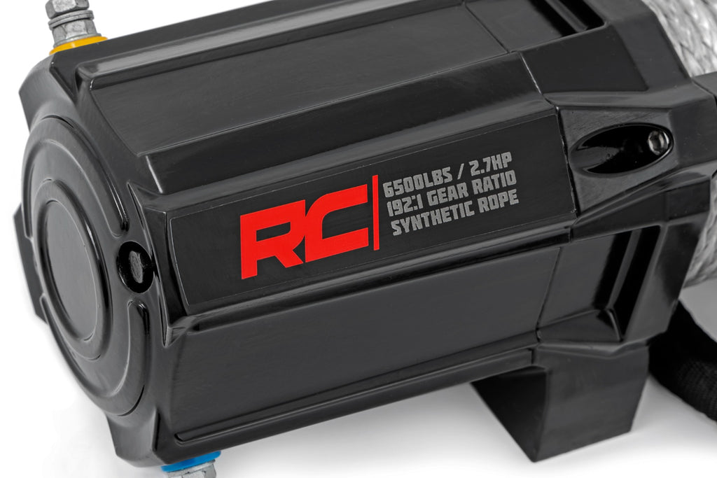 6500-LB Winch W/ Remote UTV Synthetic Rope Rough Country