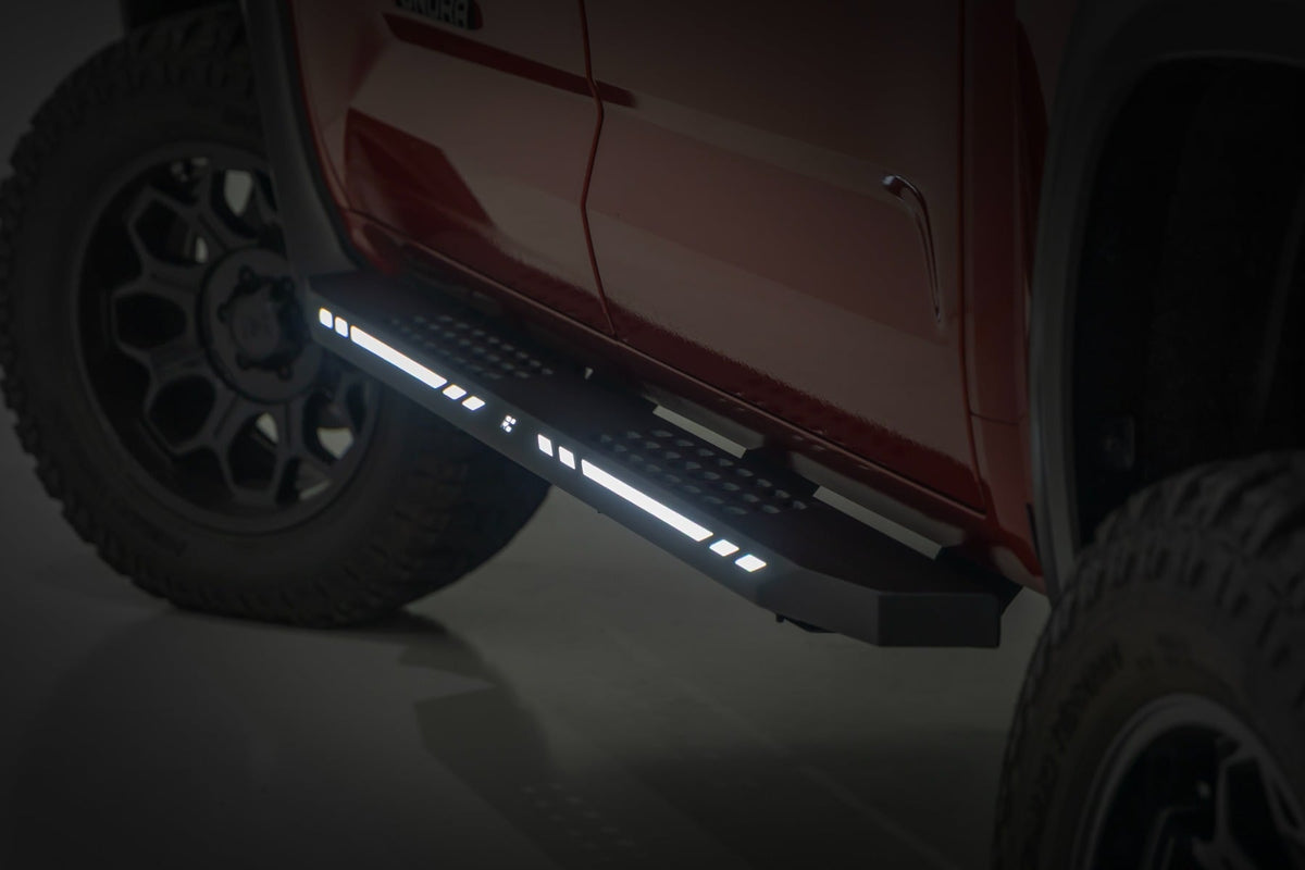 AC2 Running Boards | Amber/White | CrewMax | Toyota Tundra 2WD/4WD (22-26)