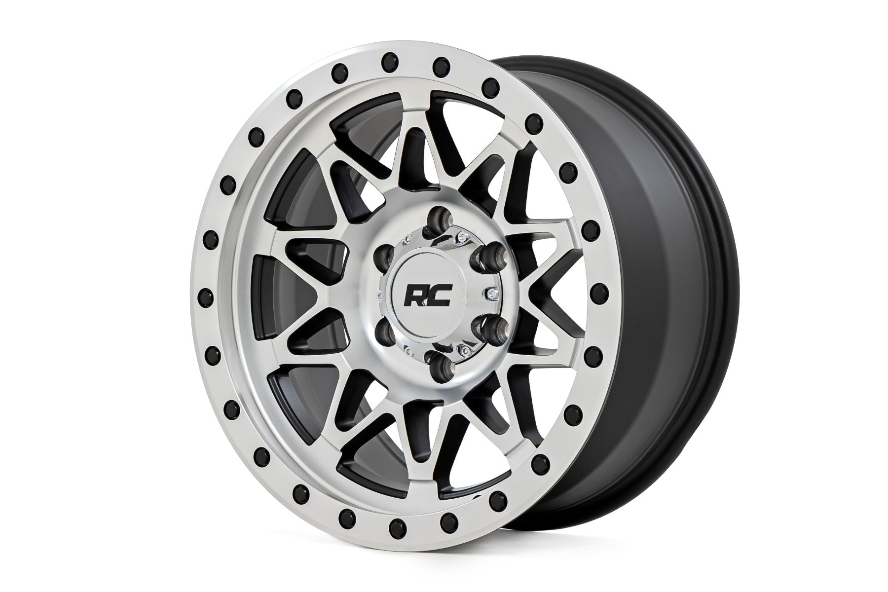 Rough Country 78 Series Wheel | Simulated Beadlock | Full Machine | 18x9 | 6x5.5 | -12mm