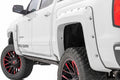 Pocket Fender Flares | 6'7" & 8' Bed | GAZ Summit White | Chevy Silverado 1500 (14-18)/2500HD (15-19)
