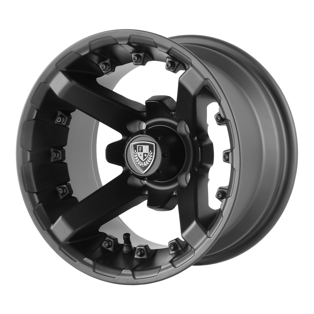 BATTLE UTV 12X7 FLAT BLACK -47MM
