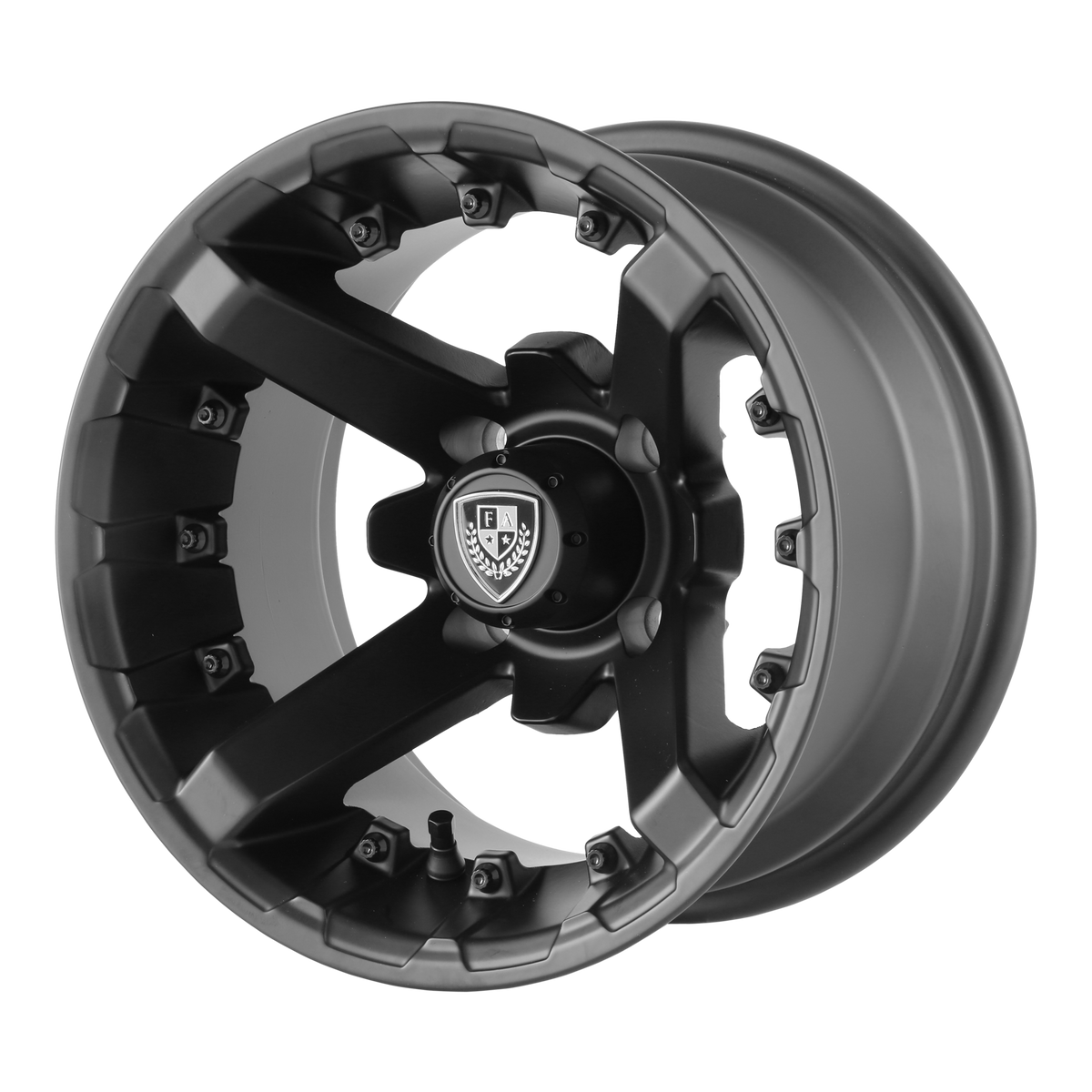 BATTLE UTV 12X7 FLAT BLACK -47MM