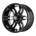 FLEX UTV 14X6.5 GLOSS BLACK -20MM
