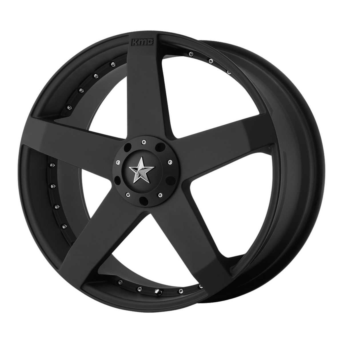 KM775 CAR 17X7.5 BLANK M-BLK +42 98-121