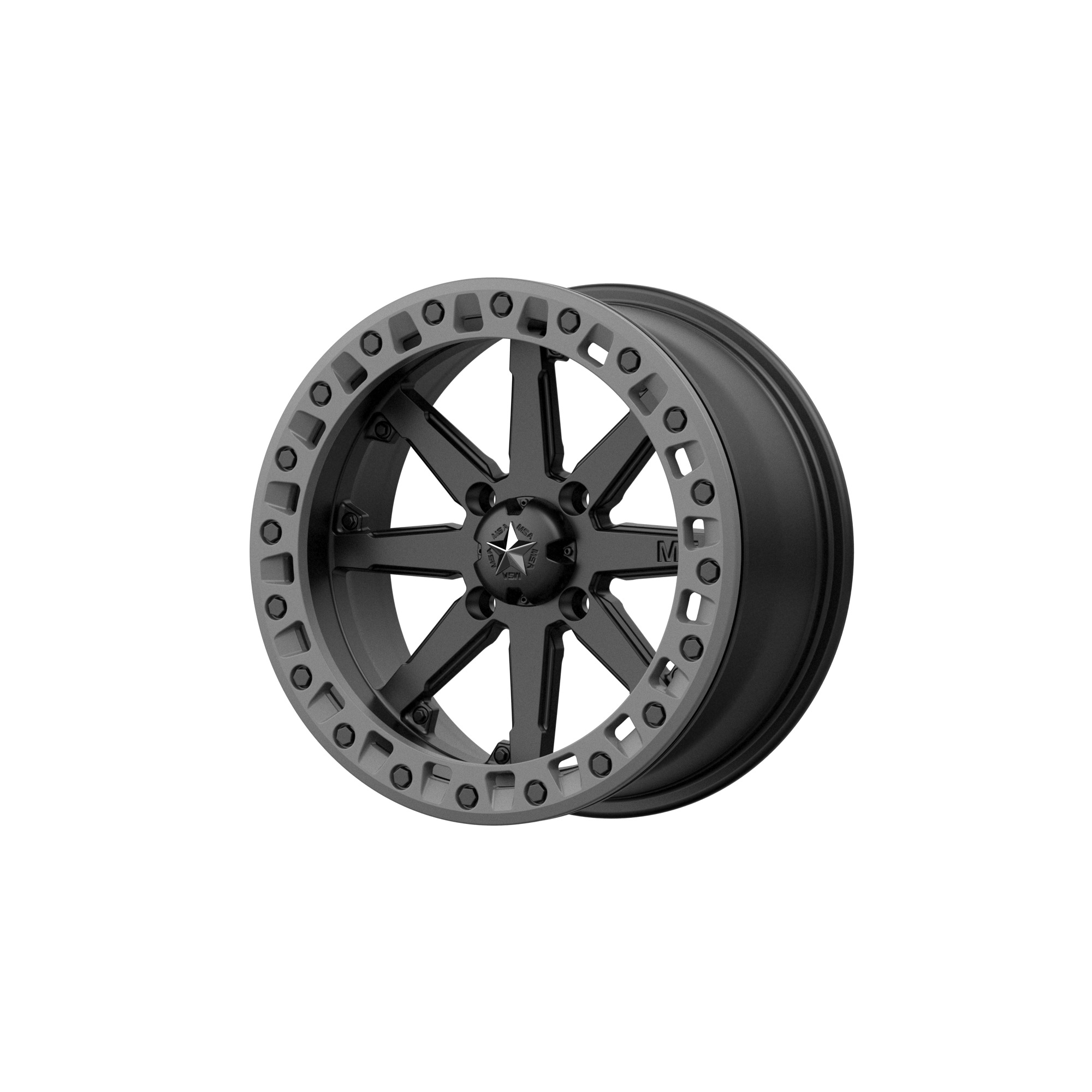 LOK2 UTV BL 16X7 4X137 S-BLK GRY-RG +0