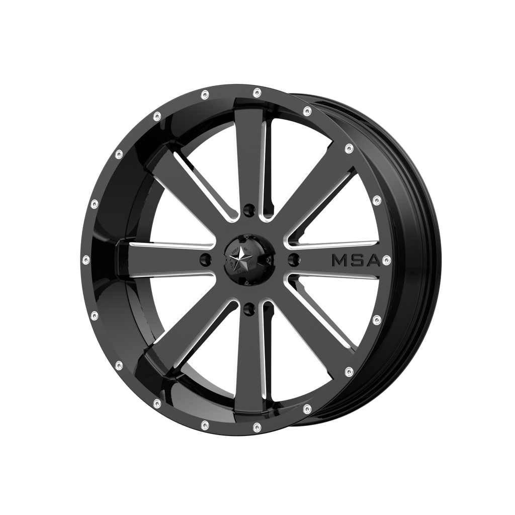 FLASH UTV 18X7 4X156 G-BLK MILL 00MM