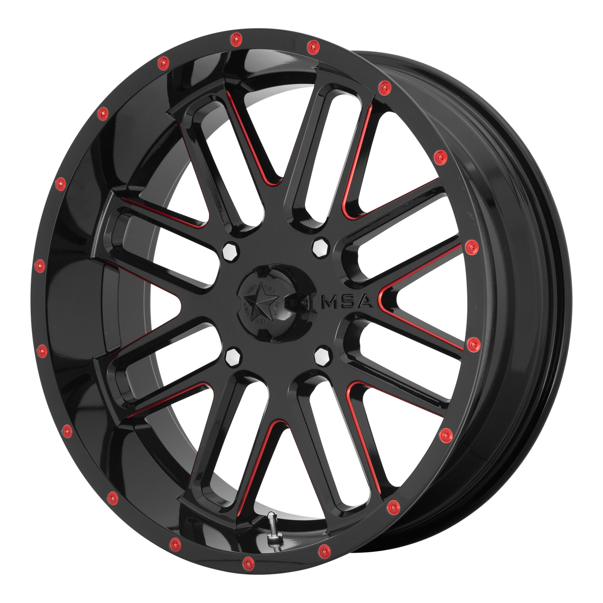 BANDIT UTV 22X7 4X137 G-BLK MILL RTCC 00