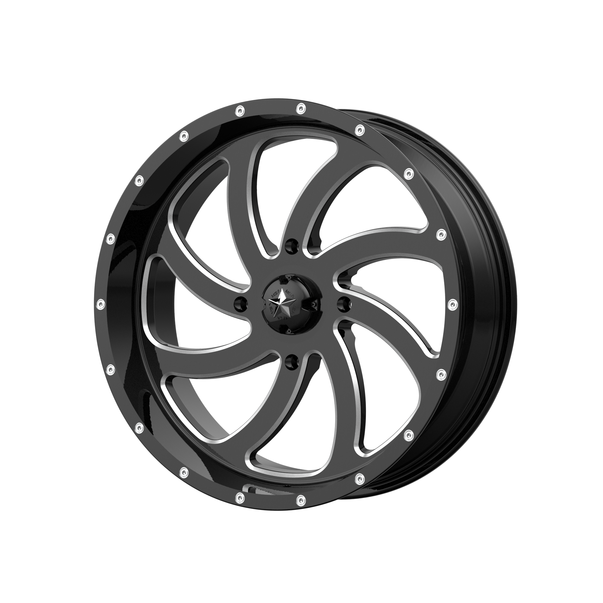 SWITCH UTV 18X7 4X156 G-BLK MILL 00MM