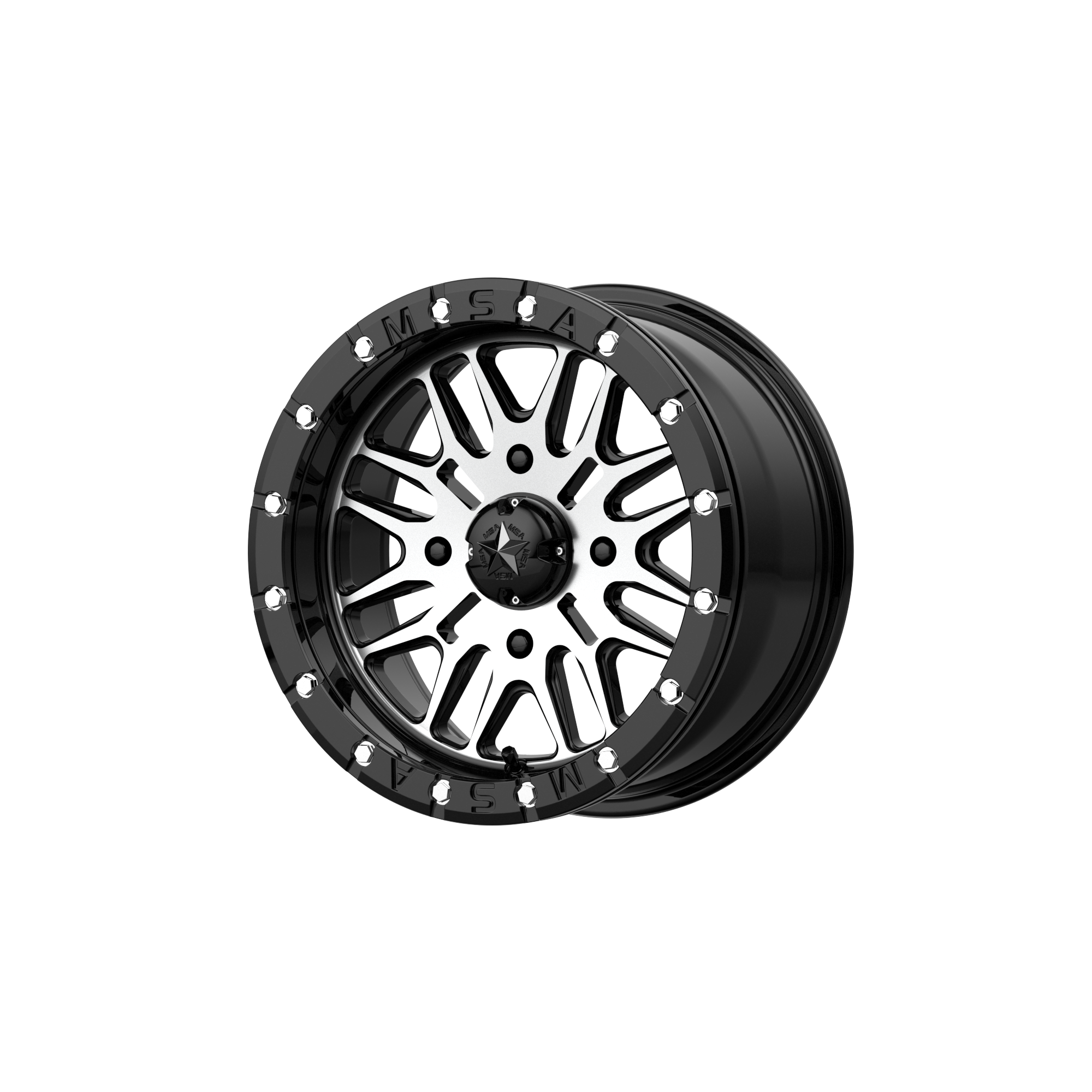 BRUTE UTV BL 15X7 4X137 G-BLK MACH 10MM
