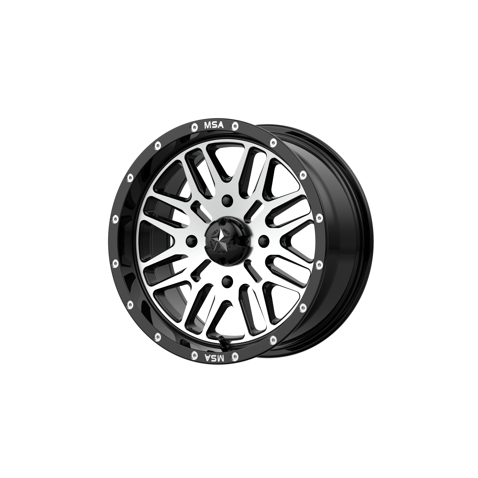 BRUTE UTV 15X7 4X137 G-BLK MACH 10MM
