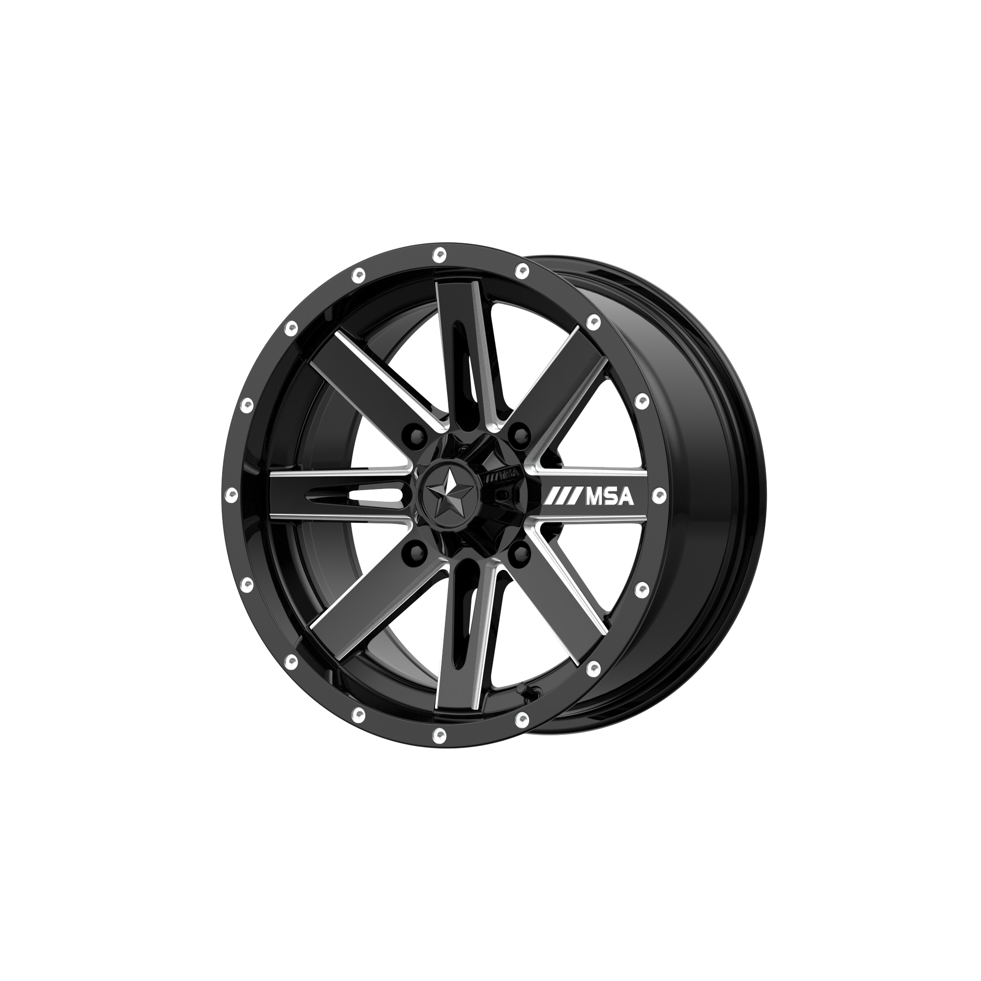 BOXER UTV 15X7 4X110 G-BLK MILL 10MM