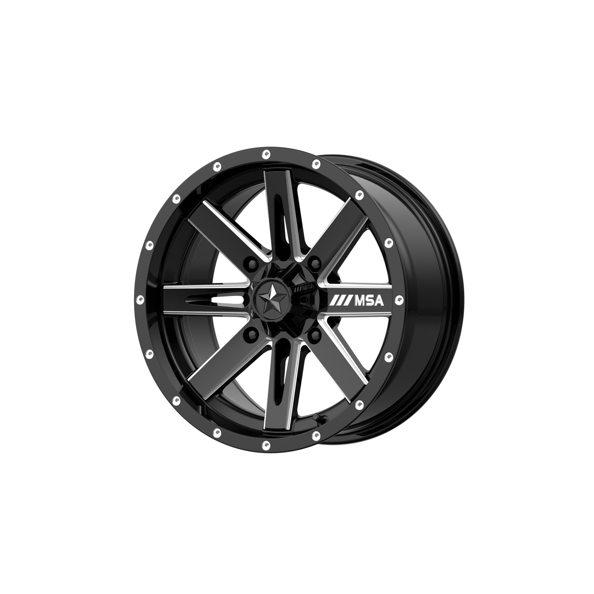BOXER UTV 18X7 4X137 G-BLK MILL 10MM