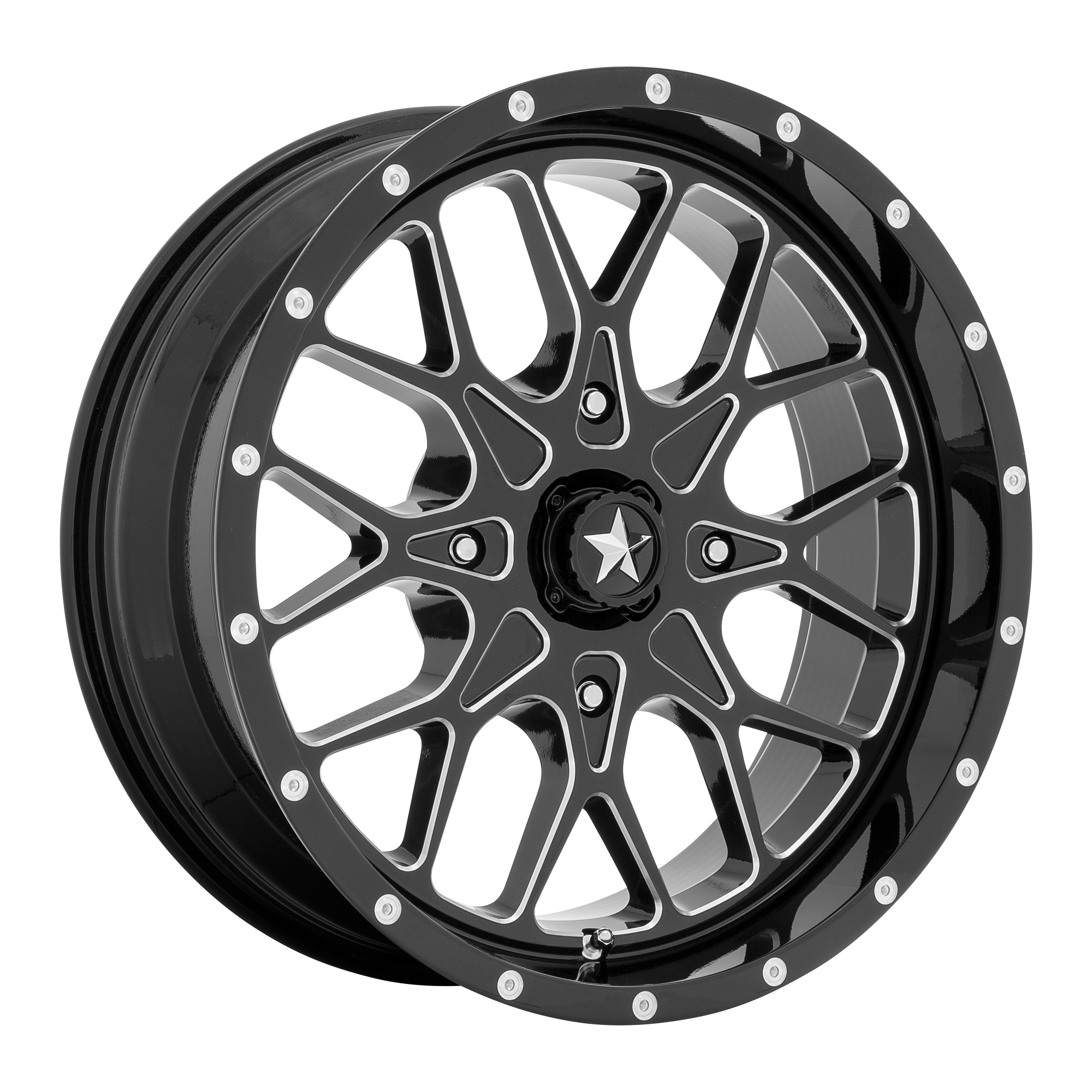 PORTAL UTV 22X7 4X137 112 G-BLK-MILL +0