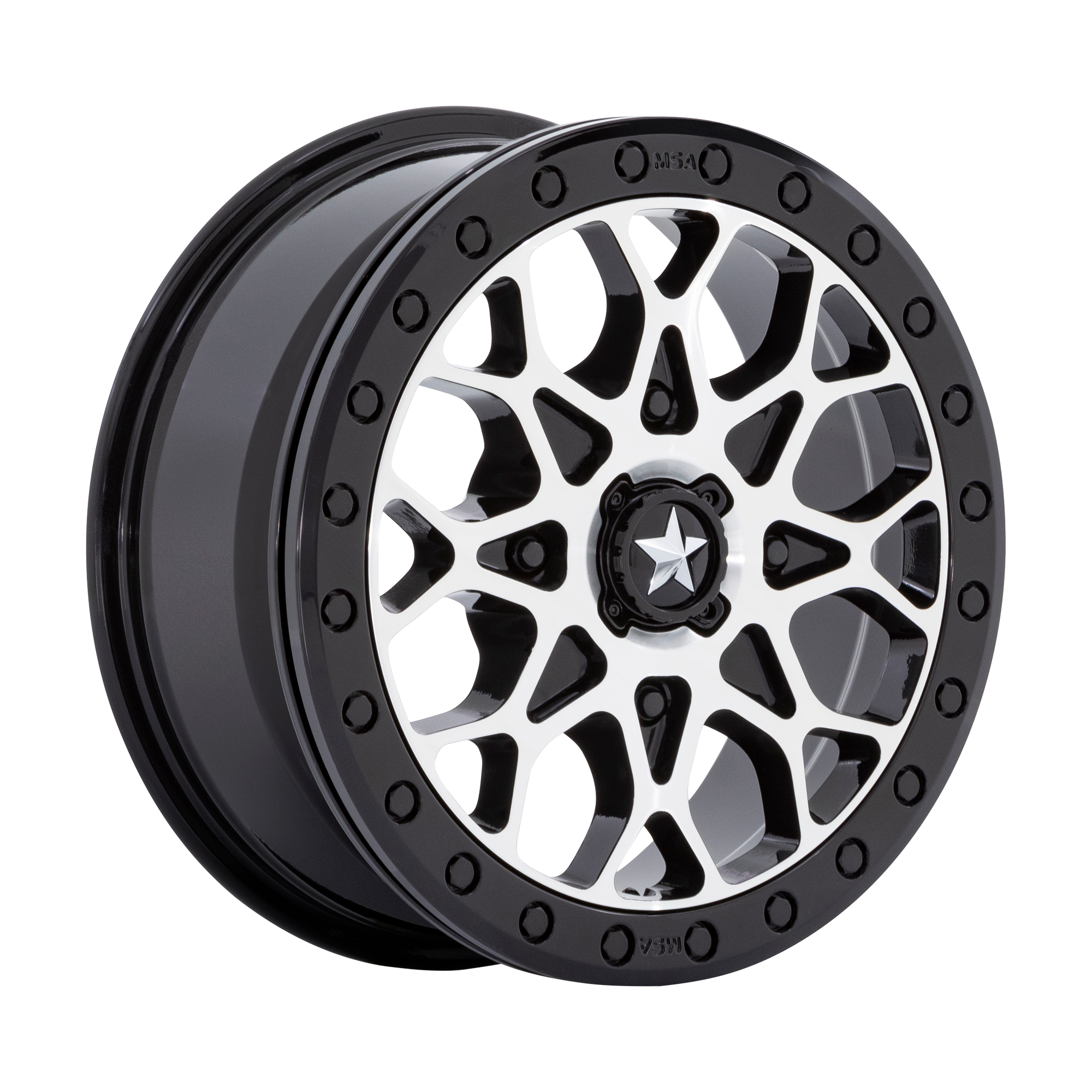 PORTAL UTV BL 15X6 4X110 G-BLK MACH +38
