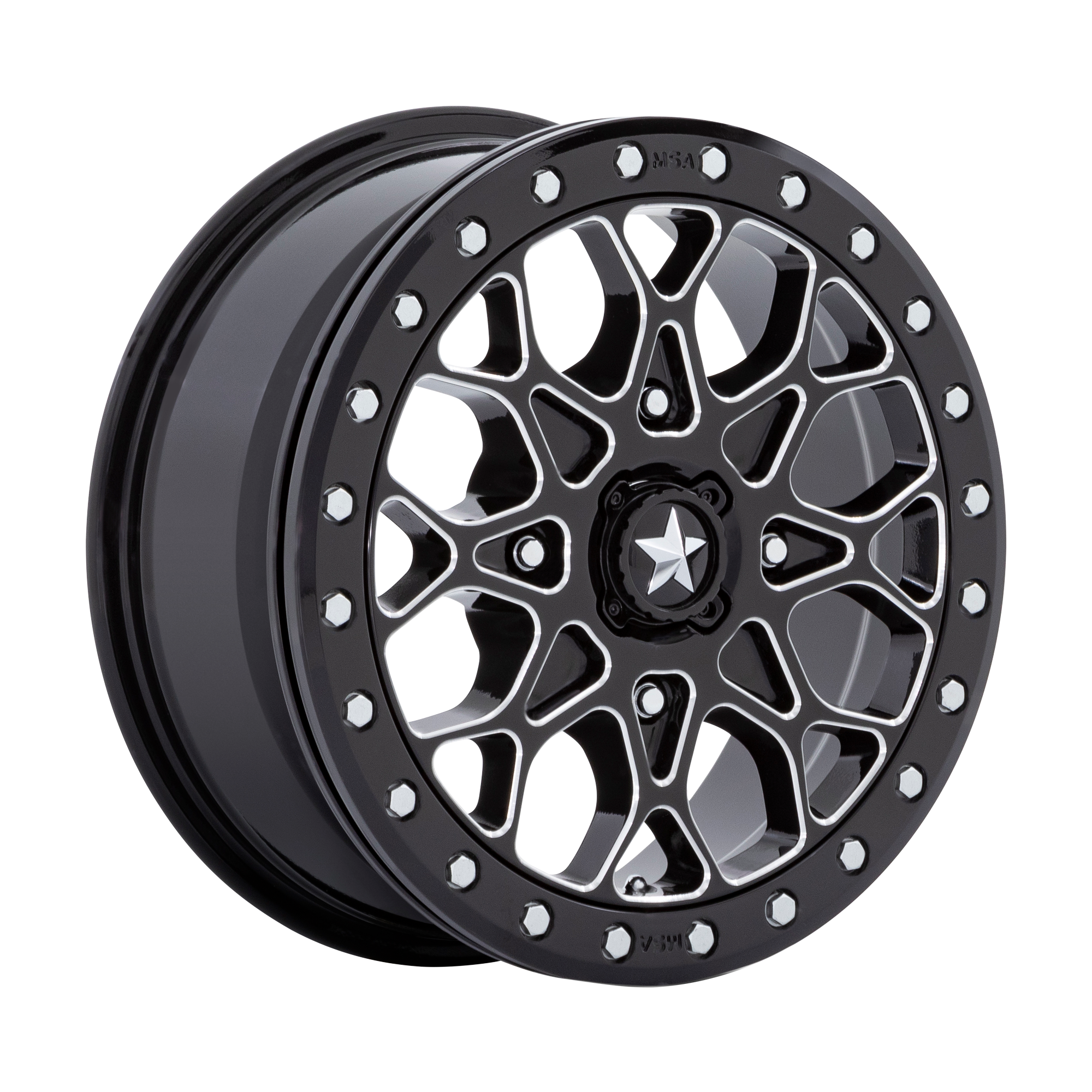 PORTAL UTV BL 15X6 4X156 G-BLK MILL +38