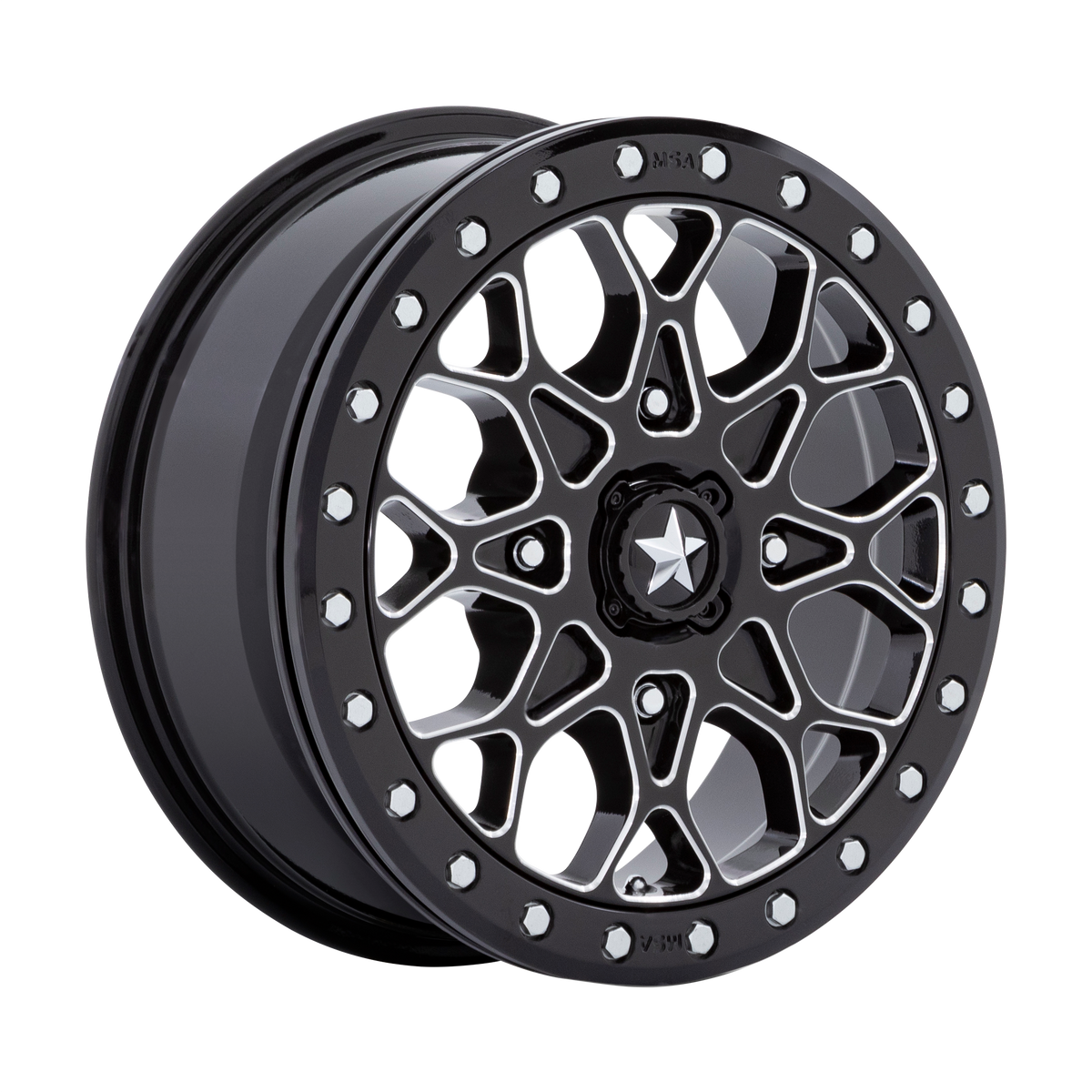 PORTAL UTV BL 15X6 4X110 G-BLK MILL +38