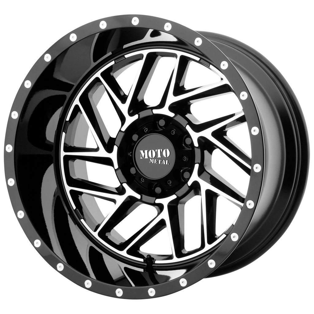 MO985 16X8 6X5.5 G-BLK MACH -6MM