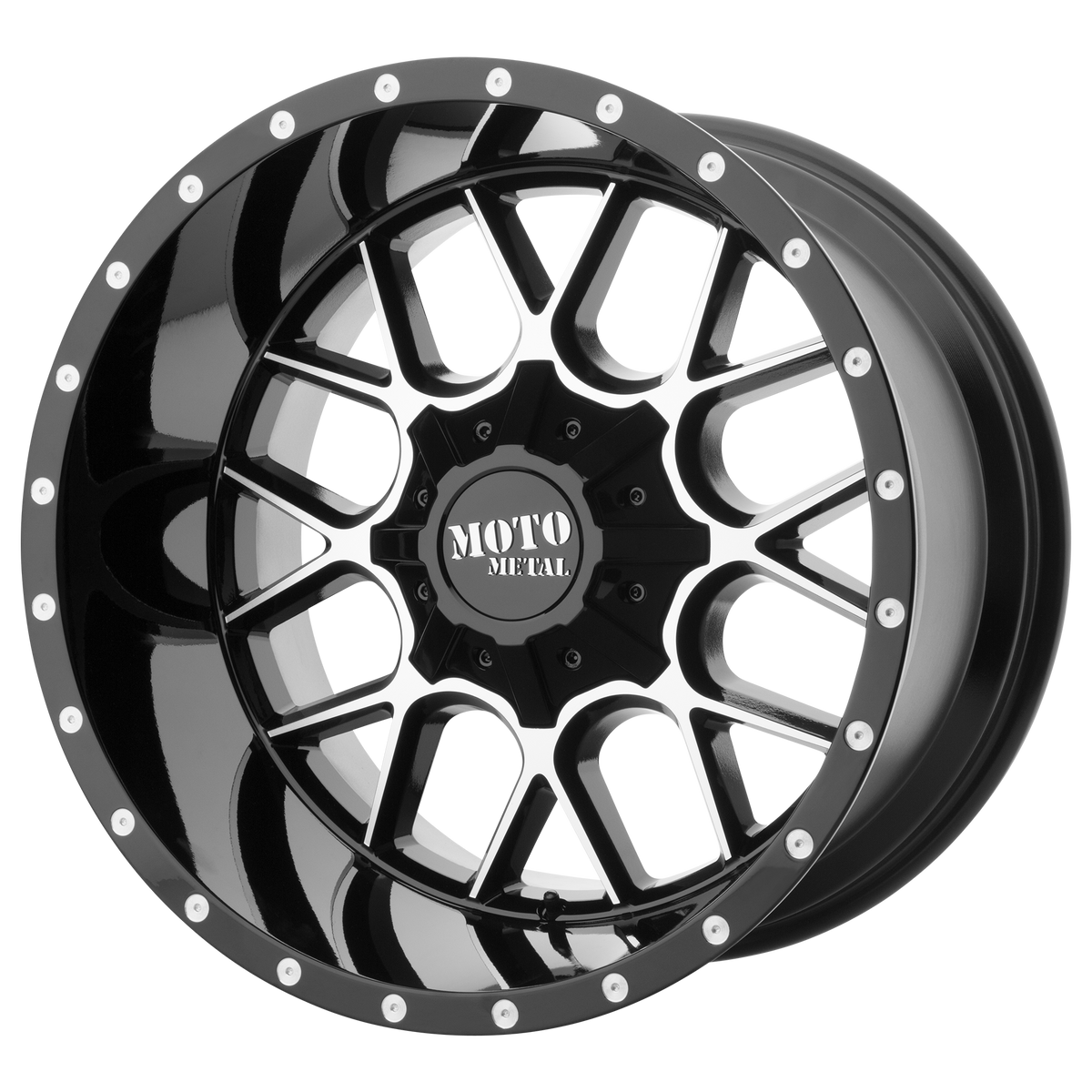 MO986 22X12 5X5.0/5.5 G-BLK MACH -44MM