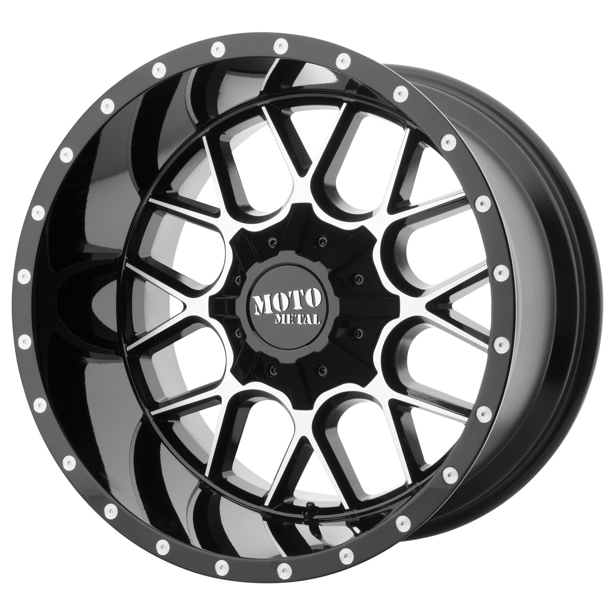 MO986 20X12 8X6.5 G-BLK MACH -44MM