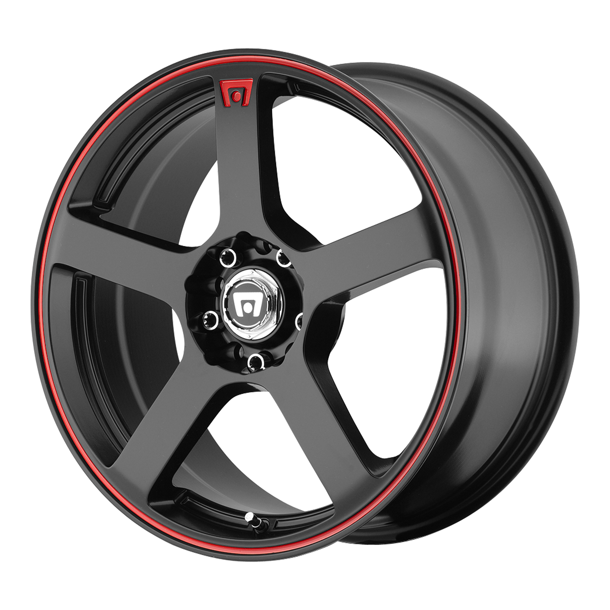 MR116 17X7 5X4.25/4.5 M-BLK/RED +40MM
