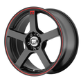 MR116 17X7 4X100/4.5 M-BLK/RED +40MM